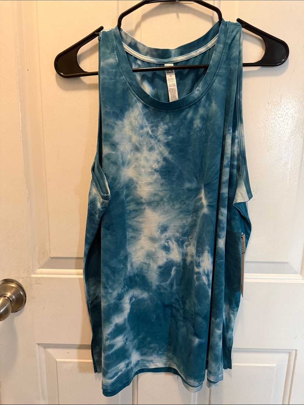 Reebok Tie-Dye Blue Sleeveless Tank Top 1X